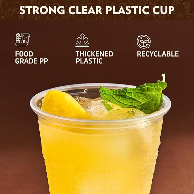 YEEHAW 7 oz Plastic Cups, 500 Pack - Clear Disposable Drinking Water Cups for Cold Beverages, Ideal for Party