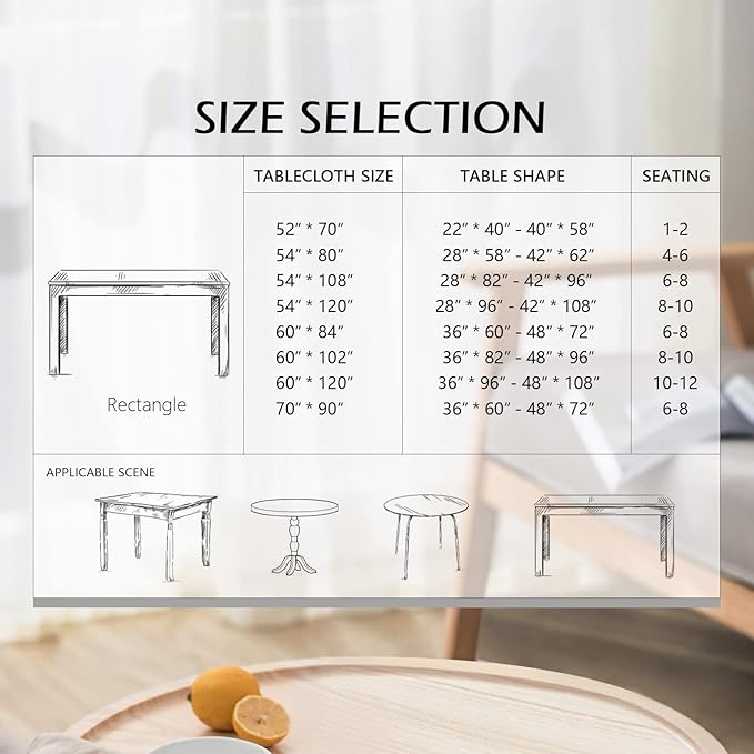 MYSKY HOME Rustic Tablecloth Classic Brown Leaves Printed Linen Fabric Table Cover Waterproof Fabric Tablecloth Farmhouse Decoration 60x102 Inches Rectangle/Oblong for Kitchen Dining and Outdoor Use