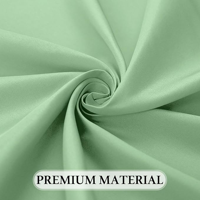 8 Pack Sage Green Tablecloth 60 x 102 Inch Rectangular Table Cloth for 6 Foot Rectangle Tables, Wrinkle Resistant Washable Polyester Fabric Table Covers for Wedding Party Banquet Buffet and Camping