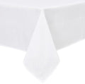 Hiasan Faux Linen Rectangle Tablecloth - Wrinkle and Stain Resistant Washable Table Cloth for Kitchen Dining Room Holiday Table Cover for Dinner, White, 60 x 140 Inch