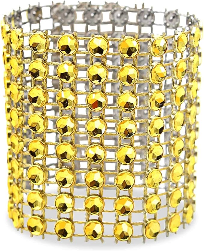 KPOSIYA Napkin Rings, Pack of 120 Rhinestone Napkin Rings Diamond Adornment for Place Settings, Wedding Receptions, Dinner or Holiday Parties, Family Gatherings (120, Gold)