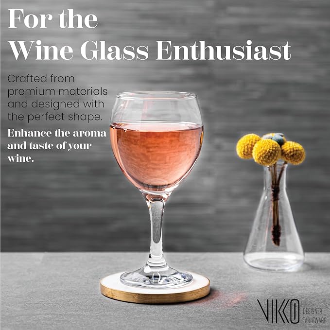 Vikko Drinking Glasses, 11 Oz Drinking Glasses Set of 12, Crystal Clear Glass Cups for Water or Juice, Highball Glass Tumbler & Water Glasses for Drinking…
