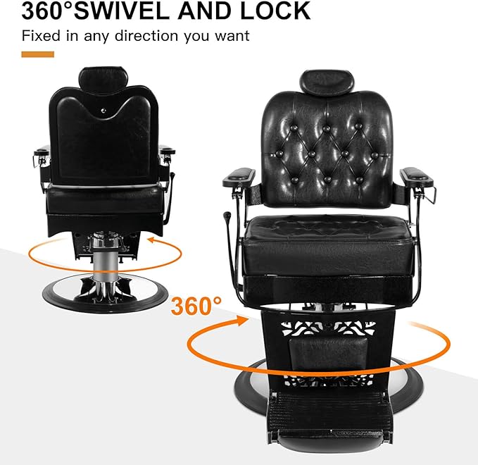 Artist hand Vintage Barber Chair Heavy Duty Hydraulic Recline Salon Chair Classic Barber Chairs for Hair Stylist Tattoo Chair Barber Salon Equipment