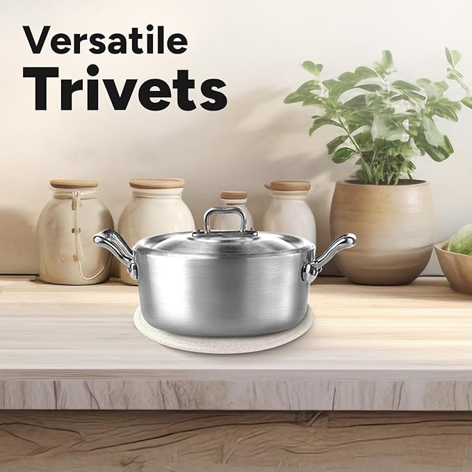 Trivets for Hot Dishes Set of 3, Trivets for Hot Pots and Pans, Heat-Resistant Pot Holders, Stylish Coasters, Perfect for Your Kitchen