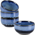 UNICASA Ceramic 8 oz Small Bowls Set, Porcelain Dessert Bowls Set of 4, Porcelain Reactive Glaze Bowls for Ice Cream, Snack, Dipping, Serving Bowls, Dishwasher & Microwave Safe, Blue