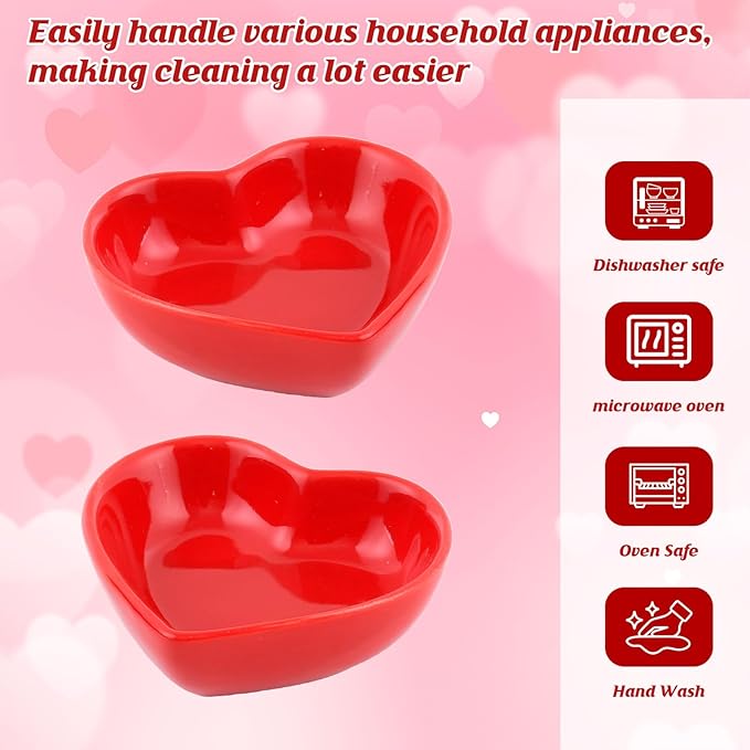12PCS Heart Shaped Bowl Heart Bowl For Candy Lovers, Office Desk Decor, Home Snack Display, Valentine'S Day, Wedding Celebrations, Birthday Parties,Family Kitchen Use