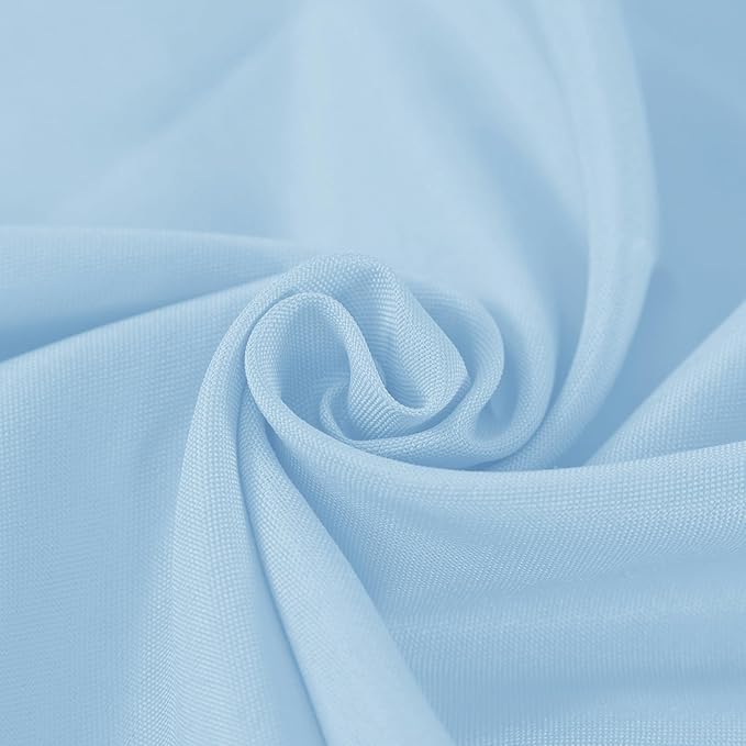 Fokitut 2 Pack Waterproof Rectangle Tablecloth, 90x132 Inch,Stain Resistant and Wrinkle Polyester Table Cloth, Fabric Table Cover for Kitchen Dining, Wedding, Party, Holiday Dinner-Blue Mist