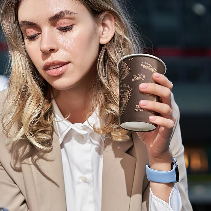 180 Pack 10 oz Disposable Paper Coffee Cups, Hot/Cold Beverage Drinking Cups, Brown Hot Coffee Cups for Party, Picnic, Travel, and Events