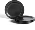 Stone Lain Oasis 4-Piece Salad Plate Set Stoneware, Black