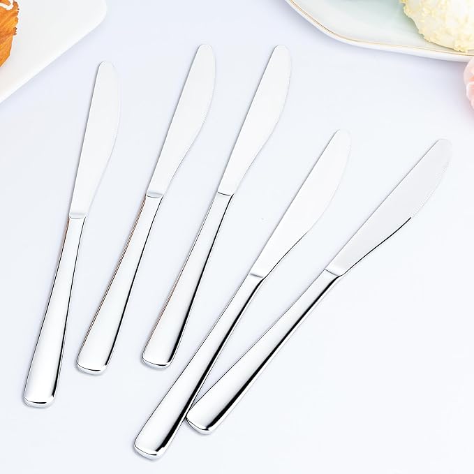 36 Pieces Butter Knives Set - 9 Inches Butter Knife, Food Grade Stainless Steel Dinner Knives Set, Mirror Polished Knife Silverware for Home, Restaurant, Kitchen, Dishwasher Safe