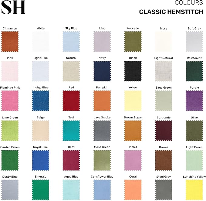 Solino Home Purple Linen Napkins Set of 4-100% Pure Linen Hemstitch Dinner Napkins 20 x 20 Inch for Winter, Valentines, Spring, Easter - Classic Hemstitch