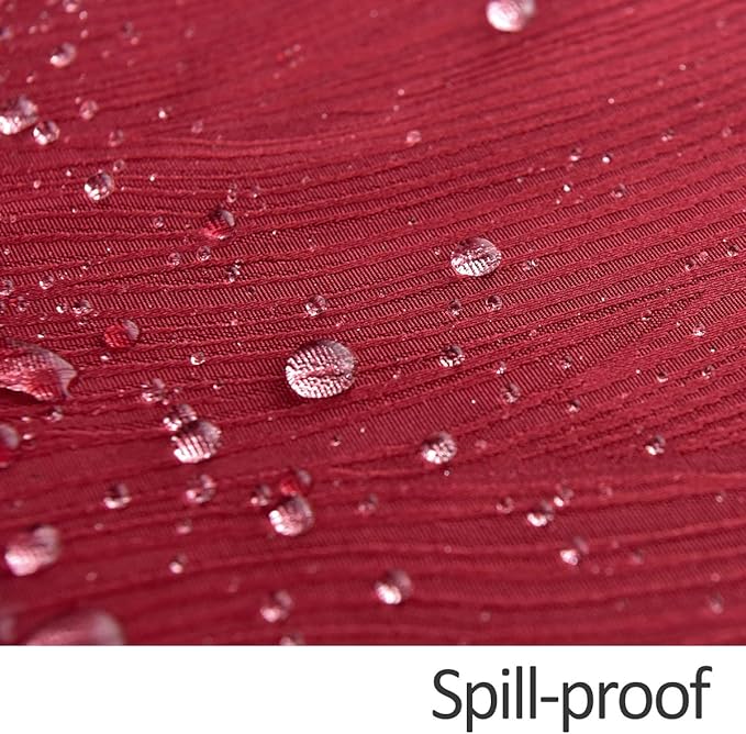maxmill Square Table Cloth Swirl Design Water Resistant Wrinkle Resistance Heavy Weight Soft Tablecloth for Kitchen Dinning Tabletop Decoration Square 52 x 52 Inch Red