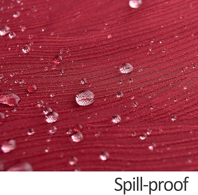 maxmill Jacquard Tablecloth Swirl Design Spillproof Wrinkle Free Heavy Weight Soft Table Cloth Decorative Fabric Table Cover for Outdoor and Indoor Use Oblong 60 x 120 Inch Red