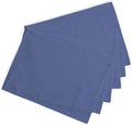 Calicot Placemats Set of 6 100% Cotton Washable Cloth Place Mats, Reusable Table Mats for Spring/Summer & Thanksgiving Christmas Decorations Kitchen Dining Party Wedding (Blue Grey, 13" x 19")