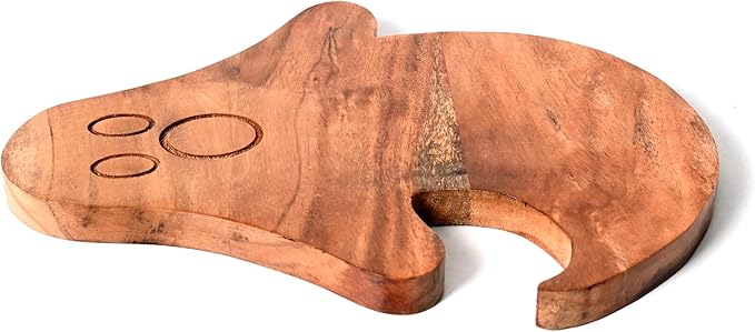 Treen Art Creepy Wooden Halloween Kitchen Cutting Board for Decor, 14"L x 10"W Ghost Butcher Block Piece, Charcuterie Platter for Cheese, fruits and Salad Serving Board