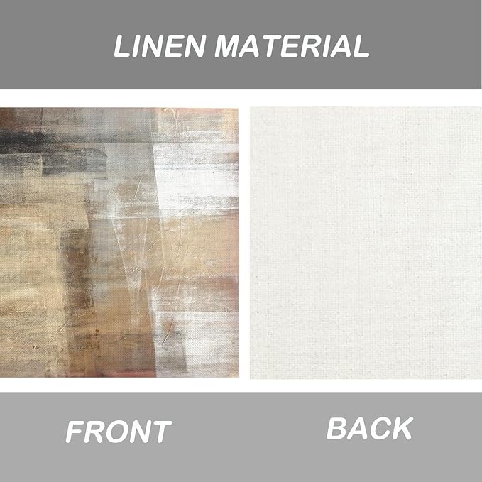 Beige and Gray Placemats Set of 4 Abstract Art Place Mats Indoor Modern Table Placemats Washable Wipeable Waterproof Heat Resistant Kitchen Place Mats for Dining Tables, 18 X 12 Inch