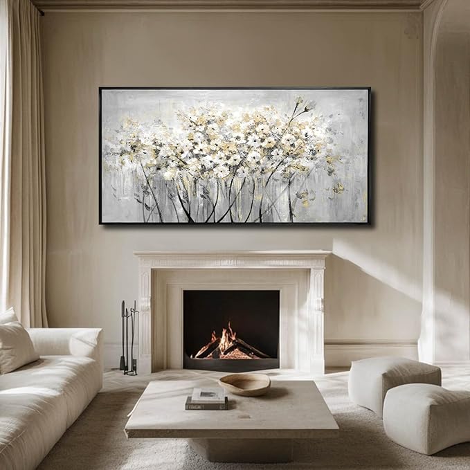 VAYIMDH Green Wall Art Flowers Wall Decor Floral Paintings Extra Large Artwork Arts Nature Pictures for Home Office 36"x70"