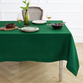 Solino Home Linen Tablecloth for Rectangle Tables 60 x 90 Inch - 100% Pure Linen Christmas Green Table Cloth - Fete, Machine Washable Cloth Tablecloth for St Patricks Day