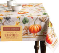 Maison d' Hermine Table Cloth Square Table 100% Cotton 54 x 54 Inches Fall Tablecloth Reusable Everyday Use for Thanksgiving Christmas Decorations Dining Farmhouse Party (Potiron)