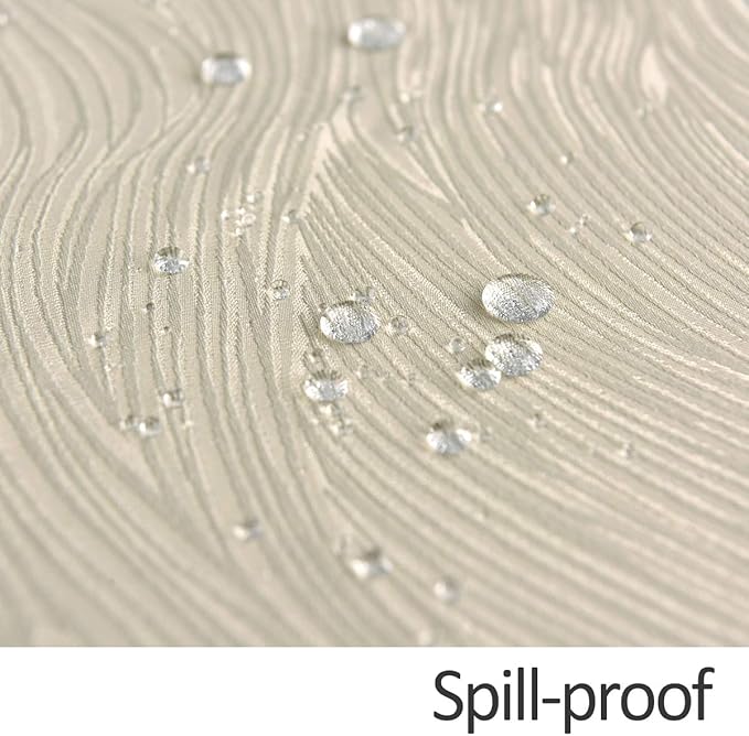 maxmill Jacquard Table Cloth Swirl Design Water Proof Wrinkle Free Heavy Weight Soft Tablecloth Decorative Table Cover for Outdoor and Indoor Use Square 60 x 60 Inch Beige