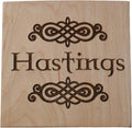 Personalized Wooden Coasters with Monogram, Wedding Date Engraved, Family Name- Choice of Wood (Celtic Name)