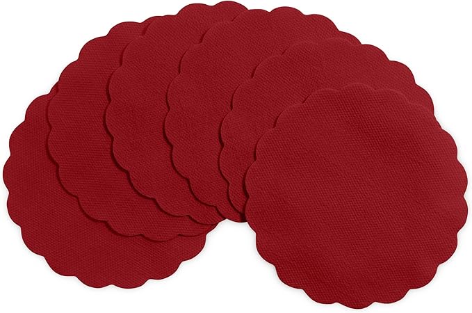 Disposable Burgundy Paper Coasters for Drinks, 3.5 Inch Round Coasters for Bar, Cocktail, Beverage, Wine Or Event, 500 Pack Bulk