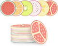 Restaurantware Drink Coasters 480 Count 3.5 Inch Paper Moisture-Absorbing Bar Coasters Assorted Decorative Table Coasters for Tabletop Protection Assorted Colors