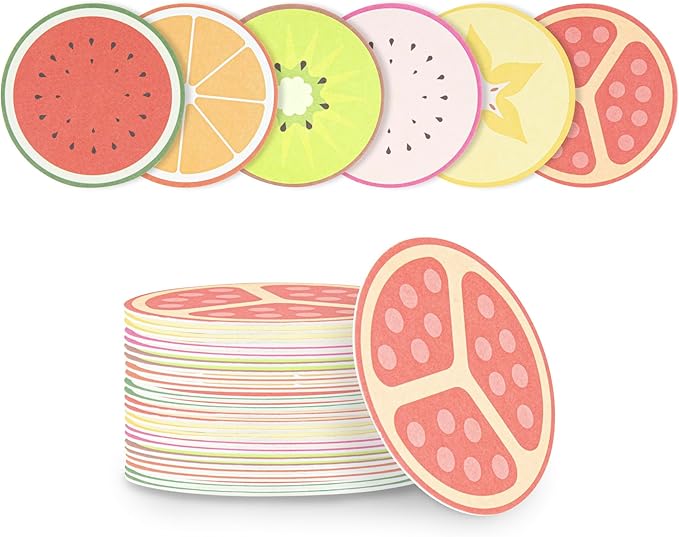 Restaurantware Drink Coasters 48 Count 3.5 Inch Paper Moisture-Absorbing Bar Coasters Assorted Decorative Table Coasters for Tabletop Protection Assorted Colors