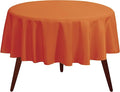 Gee Di Moda Round Tablecloth - 70 Inch Orange Round Table Cloth for 24 to 48 Inch Round Tables - Heavy Duty Washable Fabric - for Buffet Table, Holiday Party, Dinner, Wedding & Baby Shower
