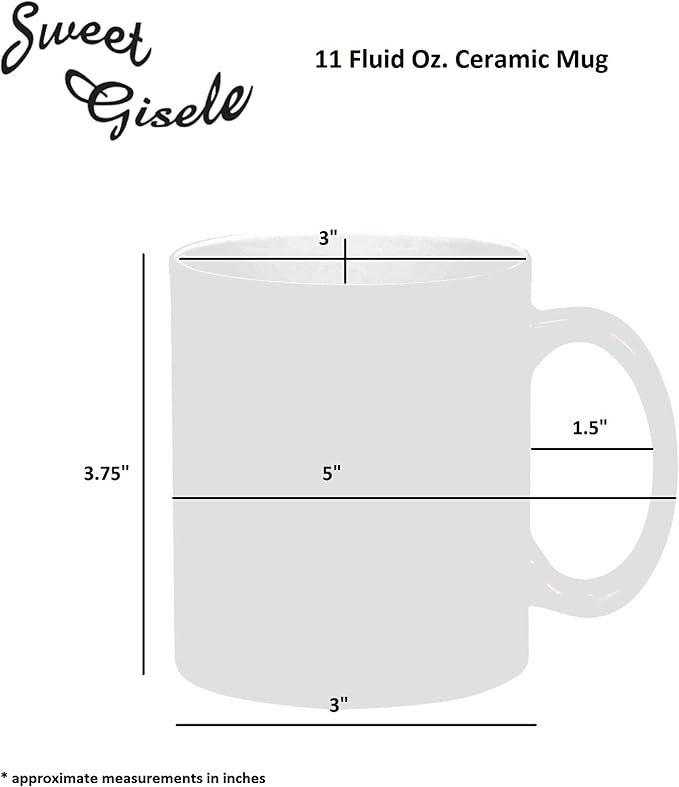 Sweet Gisele Sugar Skull Ceramic Mug, Floral Print Coffee Cup, Day of the Dead Design, Beautiful Vivid Colors, Great Novelty Gifts 11 Fl. Oz Black