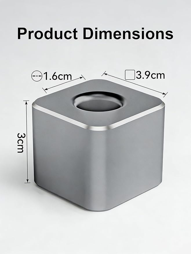 Aluminum Single Hole Pen Stand - Durable Fountain Pen Holder for Desk Display, Non - Slip Base, Minimalist Office/Home Organizer(Black+Blue,2P)