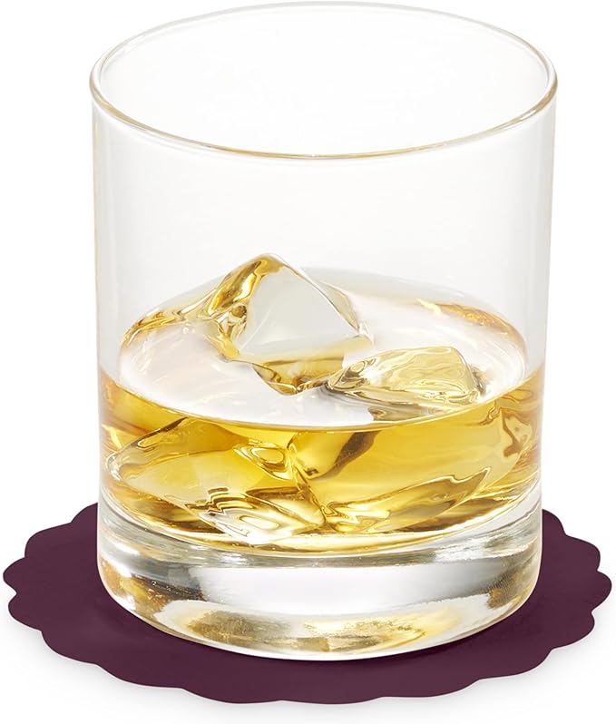 Disposable Plum Paper Coasters for Drinks, 3.5 Inch Round Coasters for Bar, Cocktail, Beverage, Wine Or Event, 500 Pack Bulk