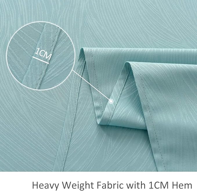 maxmill Jacquard Tablecloth Swirl Design Spillproof Wrinkle Free Water Resistant Heavy Weight Soft Table Cloth Decorative Fabric Table Cover for Outdoor and Indoor Square 60 x 60 Inch Turquoise