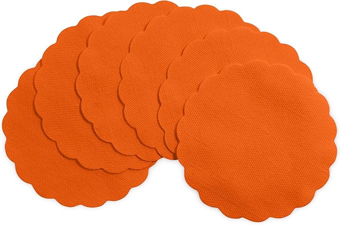 Disposable Orange Paper Coasters for Drinks, 3.5 Inch Round Coasters for Bar, Cocktail, Beverage, Wine Or Event, 500 Pack Bulk