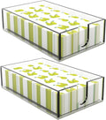 Rubtlamp 2Pcs Acrylic Napkin Holder Bathroom - 0.2Inch Thickness Acrylic Guest Towel Napkin Holder - Hand Towel Tray for Kitchen, Parties, Weddings, Party, Hotel, Restaurant (Clear, 9”X5.5”X2.5”)