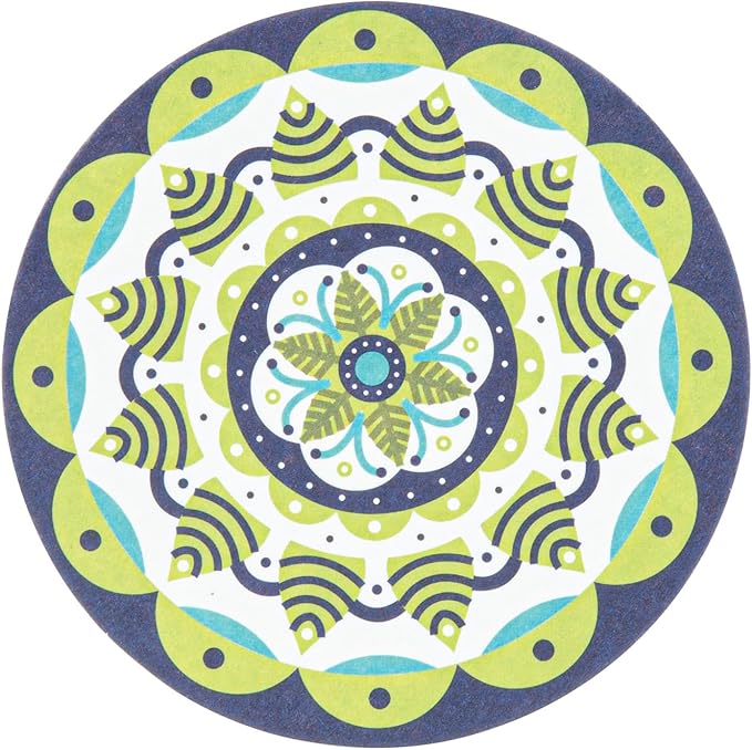 Restaurantware Super Absorbent Coasters 48 Case 4 Inch Assorted Paper Bar Coasters High-Density Pulpboard Beverage Coasters Moisture-Absorbing Durable Drink Coasters - Assorted Designs