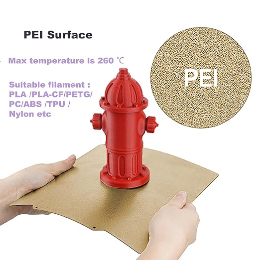 PEY PEI Build Plate for Bambu Lab X1/P1P/P1S/A1 3D Printers, Smooth Colorful Starry PEY+ Textured PEI Build Plate PEI Sheet, Spring Steel Flexible Platform,257x257mm Bambu Labs Heated Bed
