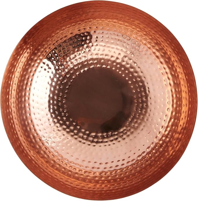 Round Hammered Metal Bowl, Perfect for Serving salads, Fruits and decorative display