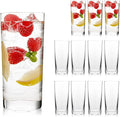 Highball Glasses Set of 12, 16oz Tall Drinking Glasses, Water Glass for Kitchen, Tom Collins Glasses, Mojito Glass Cups, Cocktail Glasses for Bar Glassware