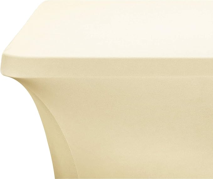 LZY Spandex Fitted Stretch Table Cover for 6 ft or 4ft or 8ft Folding Table, Rectangular Cocktail Tablecloth, Perfect for Party or Banquet