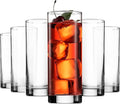 Bormioli Rocco Cortina 13.5 Oz Cooler Glass (Set of 6) - Elegant & Versatile Drinking Glasses for Soft Drinks, Long Drinks, Crushed Ice Beverages - Barware Essential, Dishwasher Safe Glassware