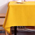 BALCONY & FALCON Table Cloth for 6 Foot Rectangle Tables – Waterproof, Wrinkle-Free Farmhouse Tablecloth for Dining, Kitchen, Wedding, Baby Shower & Holiday Gatherings (Yellow, 57" x 118")