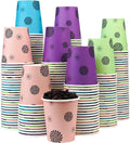 500 Pack 5oz Disposable Paper Cups, Colorful, Small Mouthwash, Mini for Party, Picnics, Barbecues, Travel, Wave Point