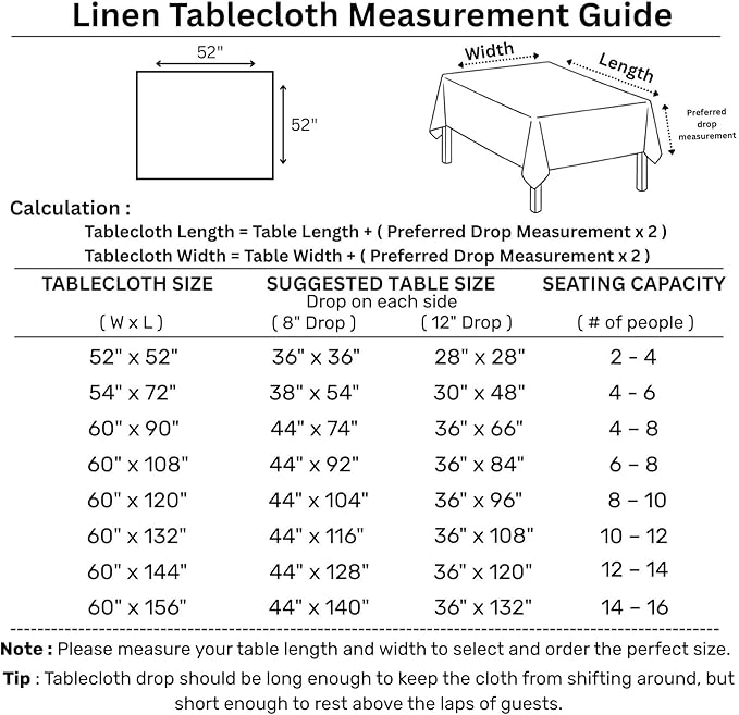 Solino Home Linen Tablecloth 52 x 52 Inch - 100% Pure Linen Charcoal Grey Square Tablecloth - Milan Hemstitch, Machine Washable Table Throw for Winter