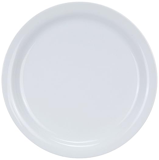 Yanco MA-8 Mayor 9" Narrow Rim Dinner Plate, Porcelain, Super White, Pack of 24