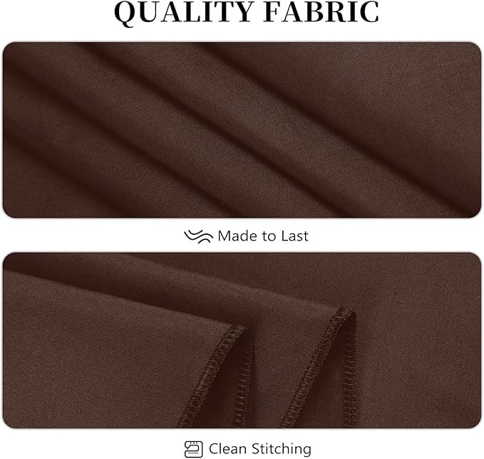 8 Pack Brown Tablecloth 60 x 126 Inch Rectangular Table Cloth for 8 Foot Rectangle Tables, Wrinkle Resistant Washable Rectangle Fabric Table Covers for Wedding Party Banquet Buffet and Camping