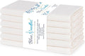 Blue Needles Solid Cloth Napkins Set of 6 Cream 100% Cotton Dinner Napkins 18x18 inches - Soft, Reusable, Absorbent & Washable Linen, Ideal for Christmas Events, Parties & Everyday Use