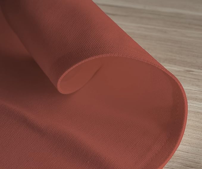 Calicot Placemats Set of 6 100% Cotton Washable Cloth Place Mats, Reusable Table Mats for Spring/Summer & Christmas Decorations Kitchen Dining Party Wedding (Burnt Sienna Brown, 13" x 19")