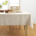 Solino Home Linen Tablecloth 60 x 90 Inch - 100% Pure Linen Light Natural Table Cloth for Rectangle Tables - Athena, Machine Washable Tablecloth for Spring, Easter