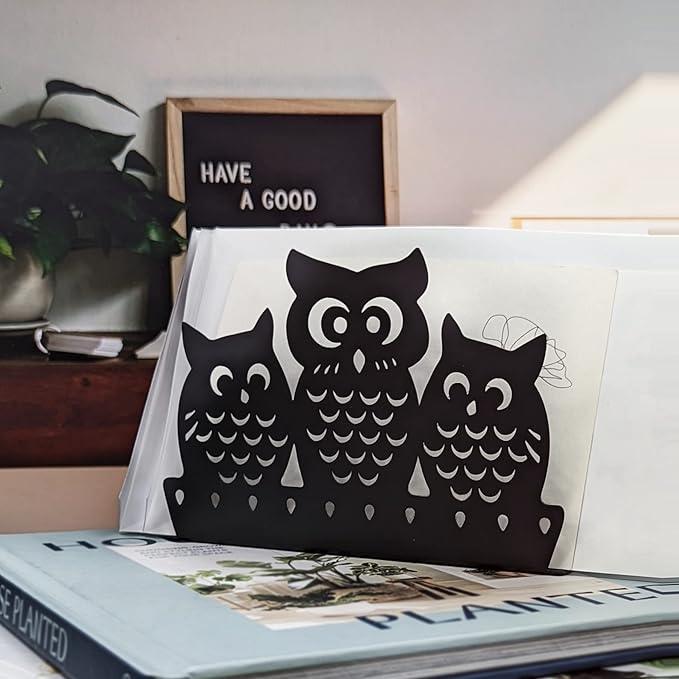 Mango Steam Tabletop Napkin/Tissue & Letter Holder for Home, Kitchen, Restaurants (Owl, Black)